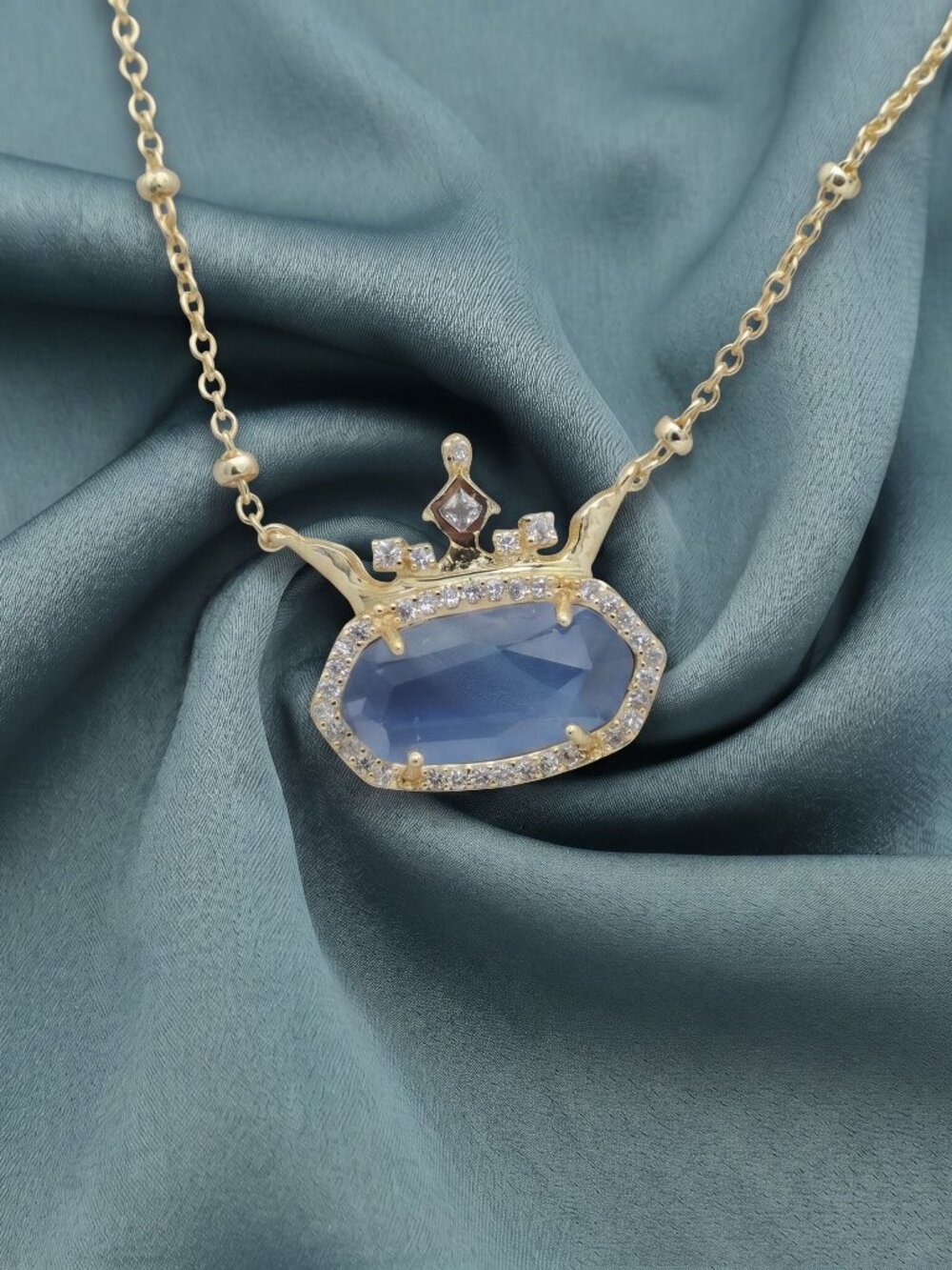 Kendra Scott Disney Elisa Gold Blue Mother Pearl 'Kind' Necklace NEW Perfect con - Picture 2 of 2